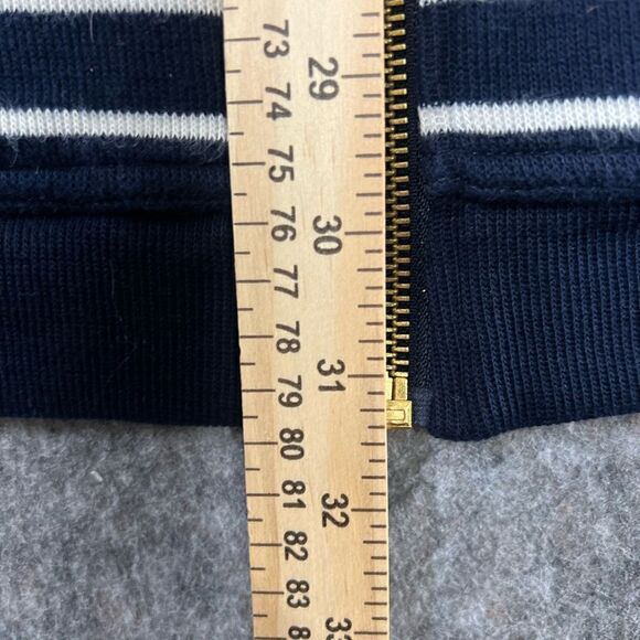 Lauren Ralph Lauren Sweater Jacket Womens 2X Navy Blue Striped Pockets - Picture 6 of 9